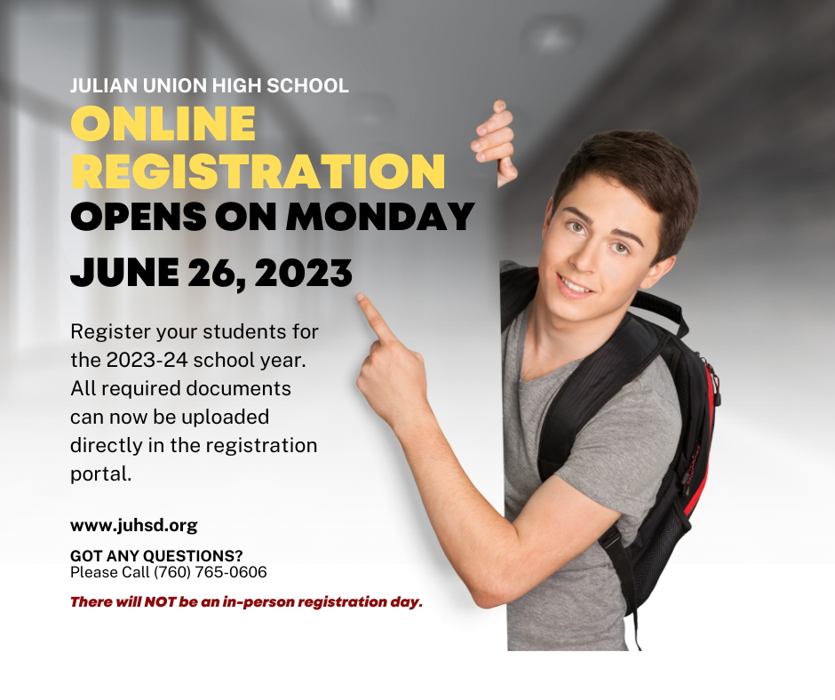 Online registration opens on Monday June 26, 2023.