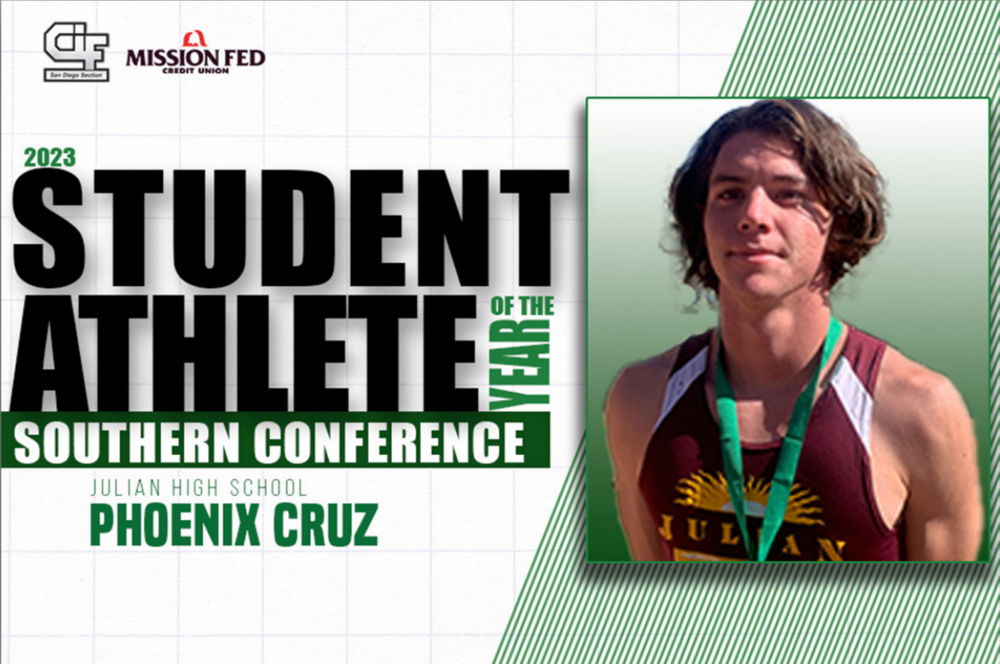 Student athlete of the year, Julian High School: Phoenix Cruz
